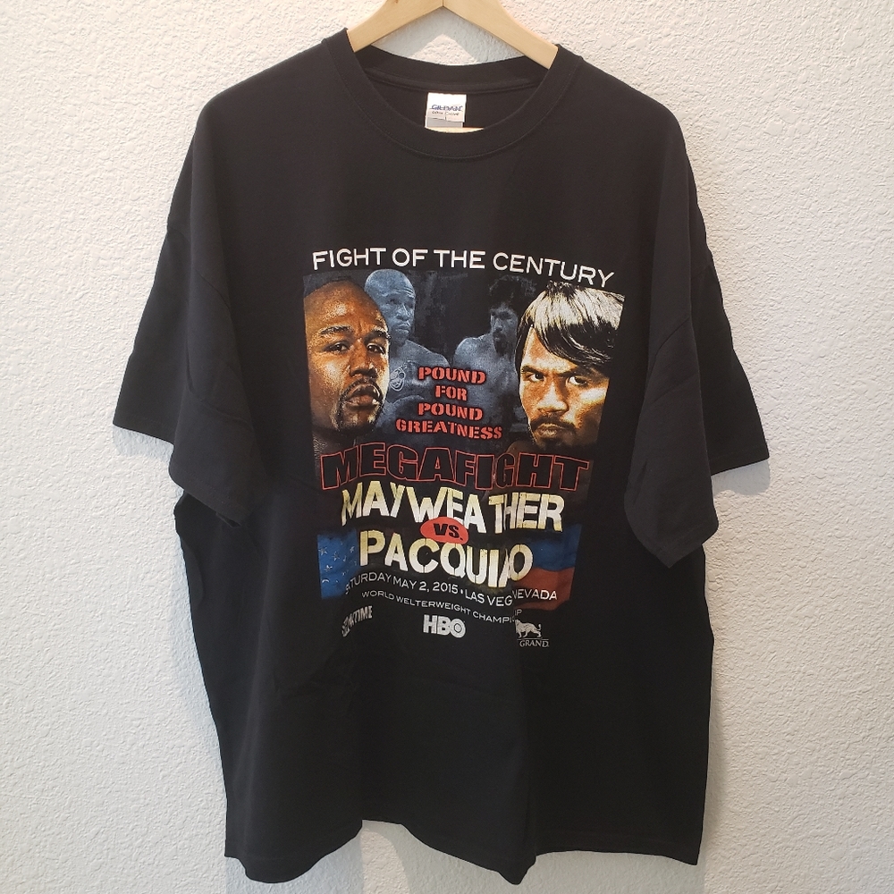 Floyd Mayweather vs Manny Pacquiao Fight Promo T Shirt Men's sz XXL Pacman Money